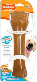 Nylabone Puppy Chew Teething Knuckle Bone Dog Chew Toy, Chicken Flavor | For large breed puppies 50+ lbs, soothing teething toys for puppies, puppy enrichment, freeze for added comfort