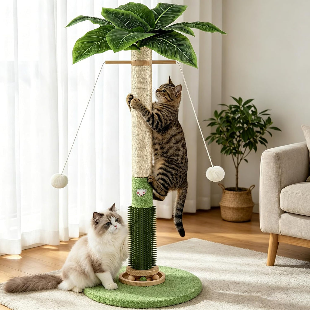 40'' Tall Sisal Cat Scratching Post,Scratcher Tree Toys for Indoor