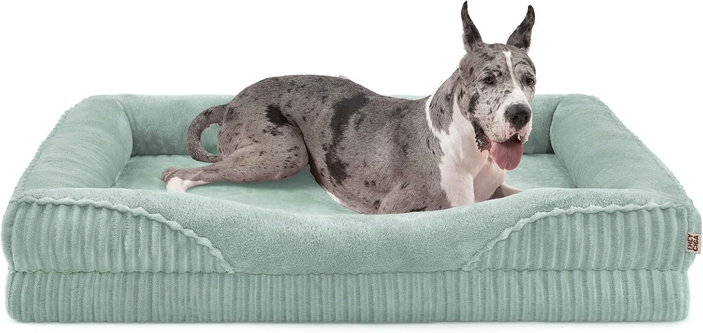 EHEYCIGA XXL Orthopedic Dog Bed for Extra Large Dogs 52x41 Inch, Green