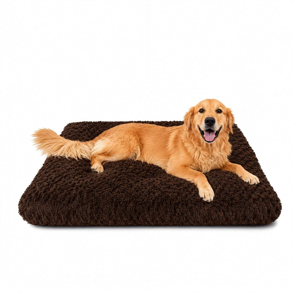 Dog Bed Large Size, Plush Washable Pet Bed Mat, Dog Crate Bed 35"x23"