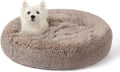 NOYAL Calming Donut Dog Bed, Hooded Cave with Blanket