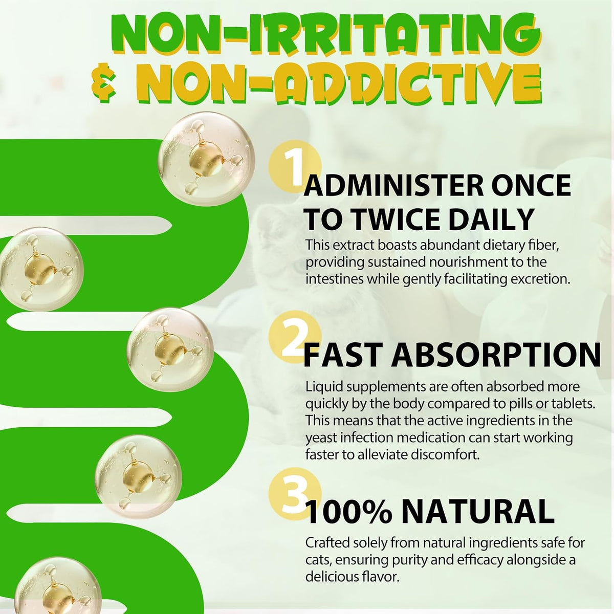 Natural Laxative for Cats with 6 Probiotics, Cat Constipation Relief Drops