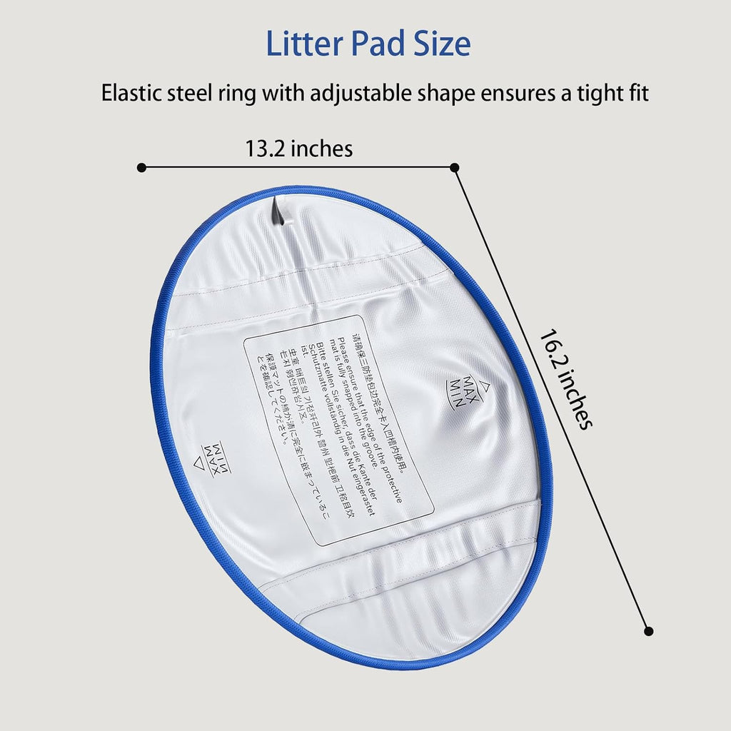 Waterproof Pads for Open Top Self-Cleaning Cat Litter Box, 2-Pack | Washable Removable Cat Litter Box Pads, Leak-Proof Replacement Liner Accessories