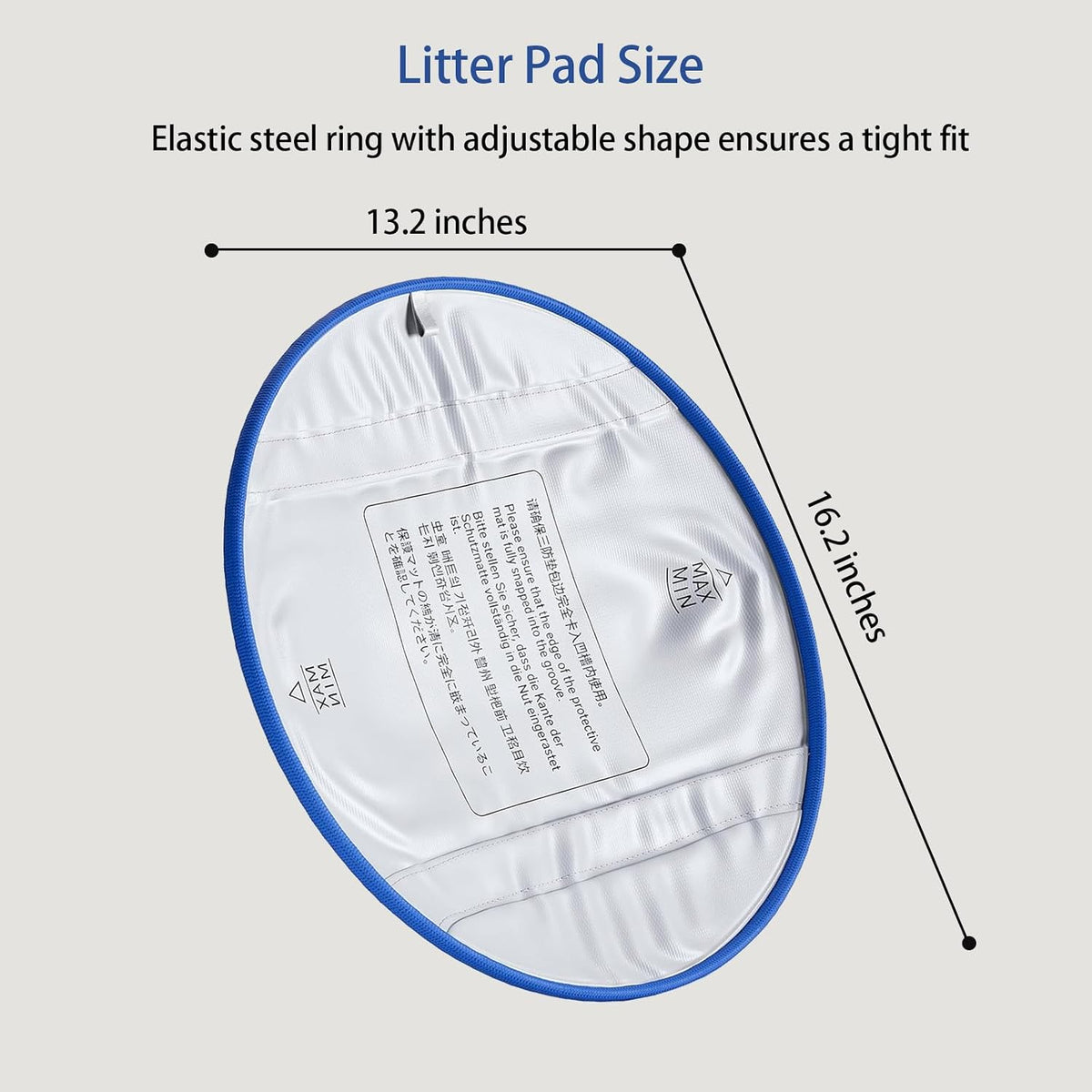 Waterproof Pads for Open Top Self-Cleaning Cat Litter Box, 2-Pack | Washable Removable Cat Litter Box Pads, Leak-Proof Replacement Liner Accessories