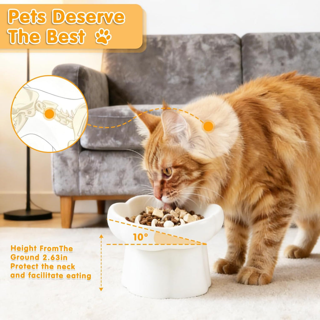 Cat Slow Feeder Bowl Set,1 Pcs Pastel Series Cat Plate for Dry and Wet Food