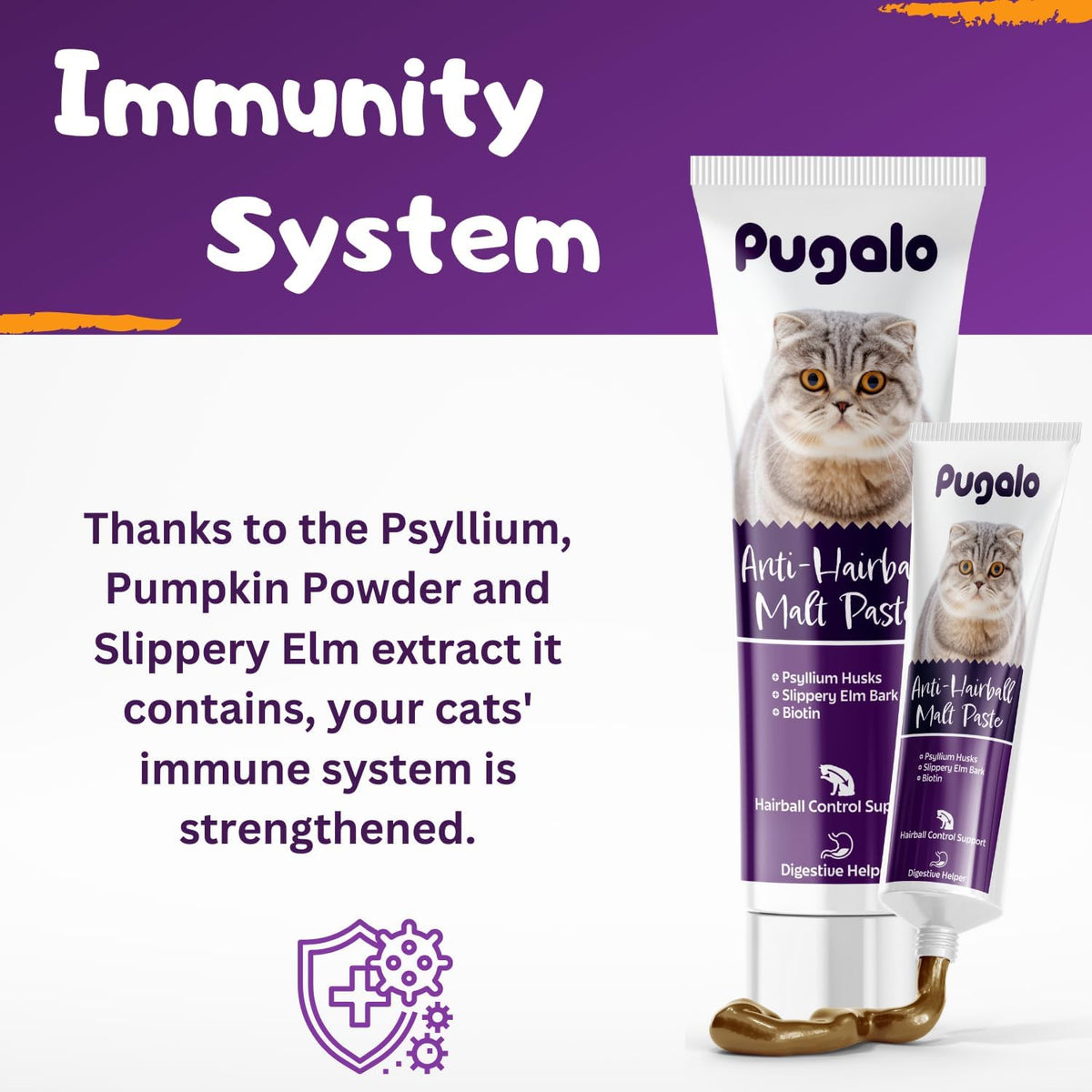 Cat Hairball Remedy Gel 100ml (3.5oz) Malt Paste for Cats Supports Hairball Control & Digestive Health