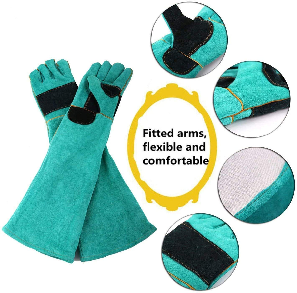 AOWPFVV Animal Handling Gloves Bite Proof for Dogs,Cats, 23.6in Large