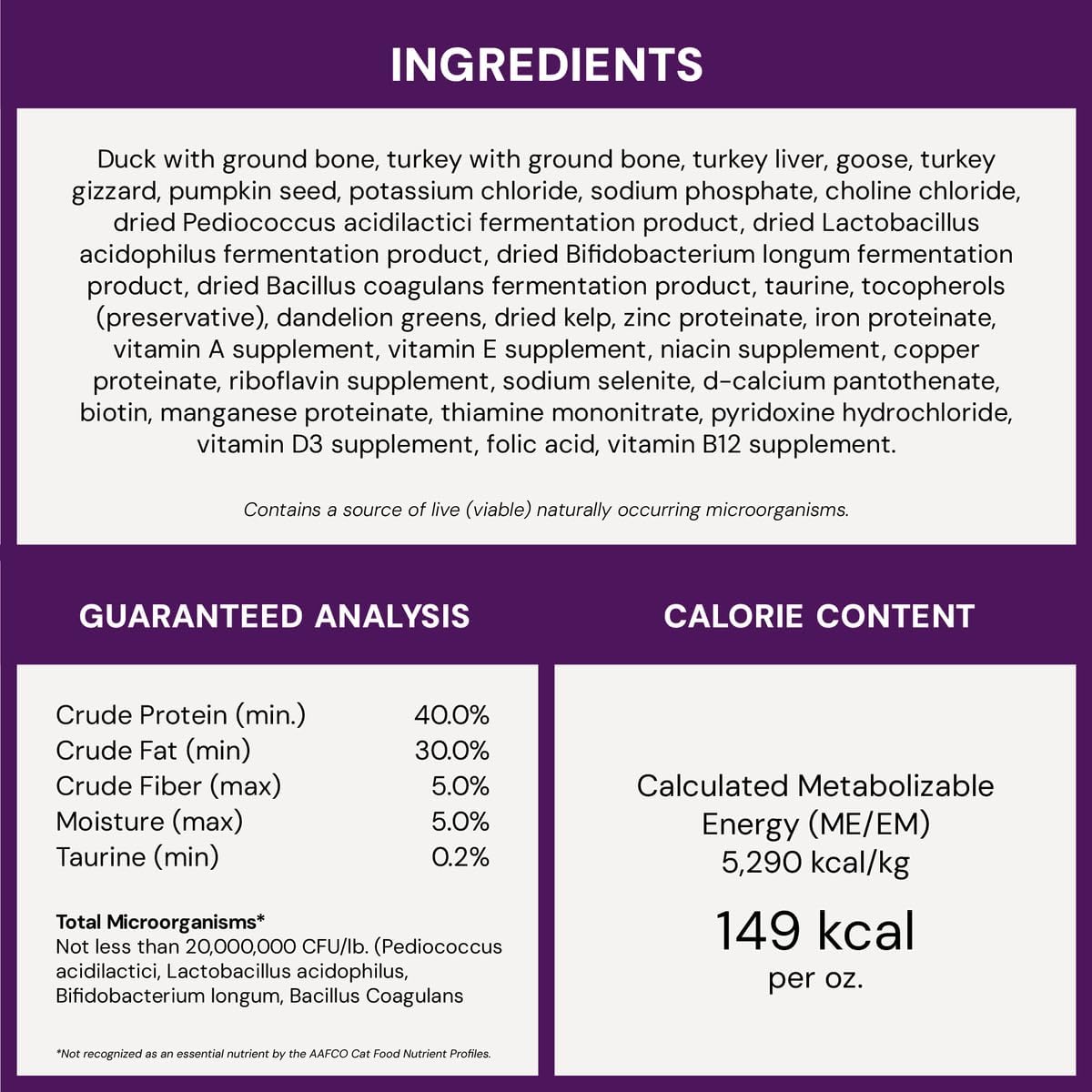 Stella & Chewy's Freeze-Dried Raw Cat Dinner Morsels - Premium Duck & Goose Recipe with 98% Cage-Free Poultry-& Organs - Natural Grain-Free Cat-& Kitten Food - Made in USA - 18 oz,(Pack of 2)