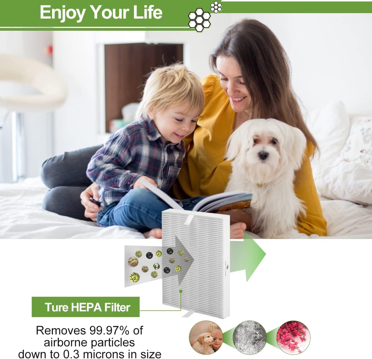 HPA300 HEPA Filter Replacement for Honeywell Air Purifier HPA300 Series