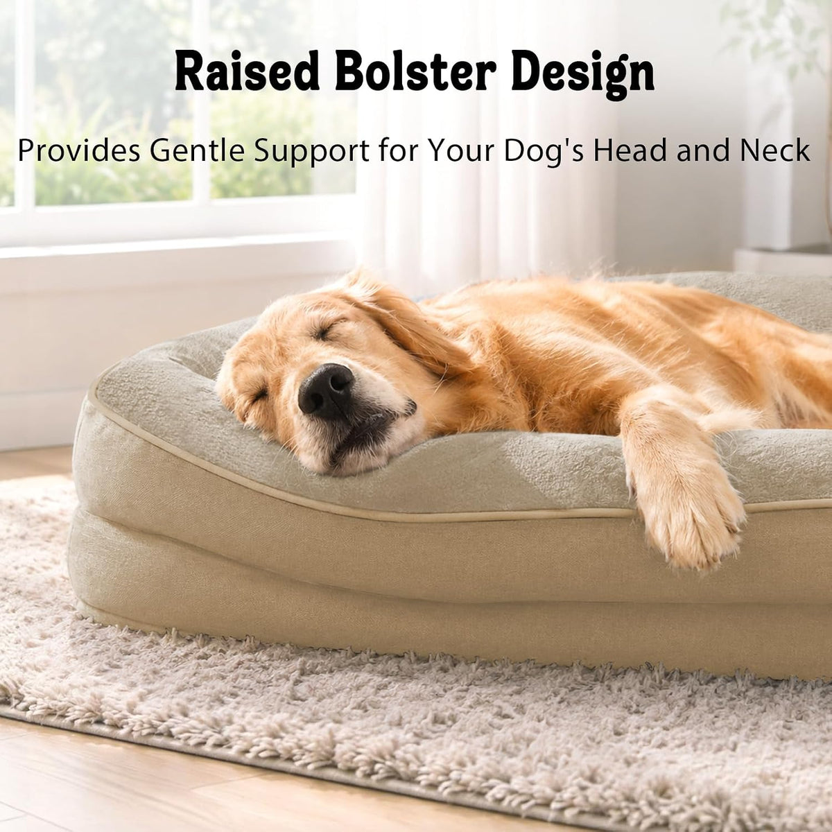 Chez Paw Orthopedic Waterproof Dog Bed for Medium and Large Dogs