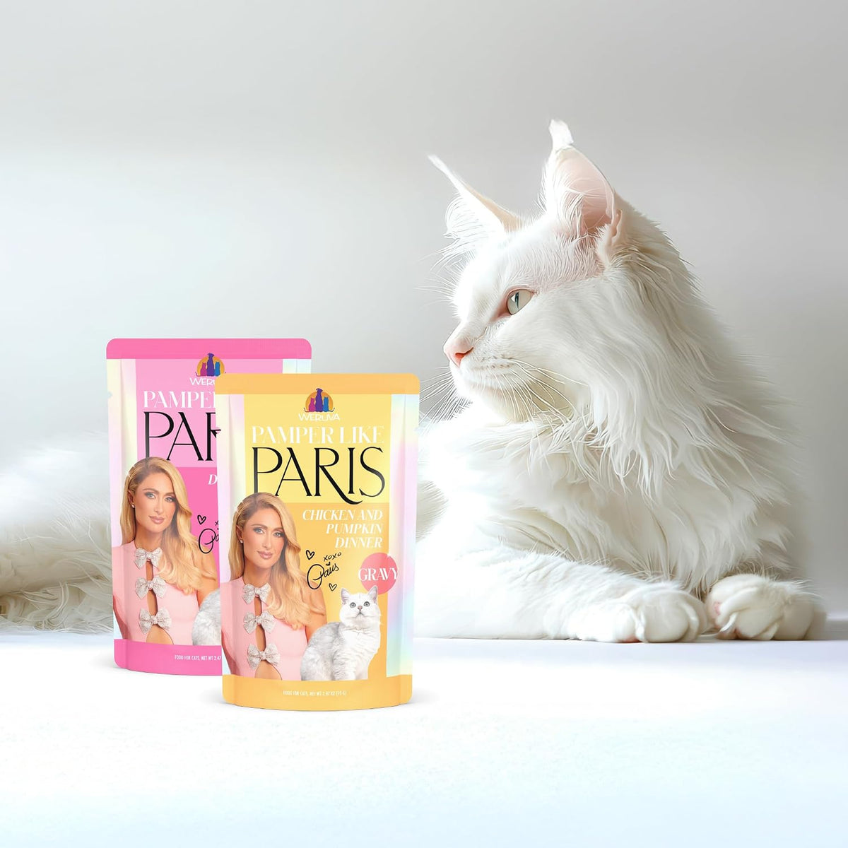 Weruva Paris Hilton Pamper Like Paris Wet Cat Food, Beef and Chicken in Gravy, 2.47oz Pouch, Pack of 12