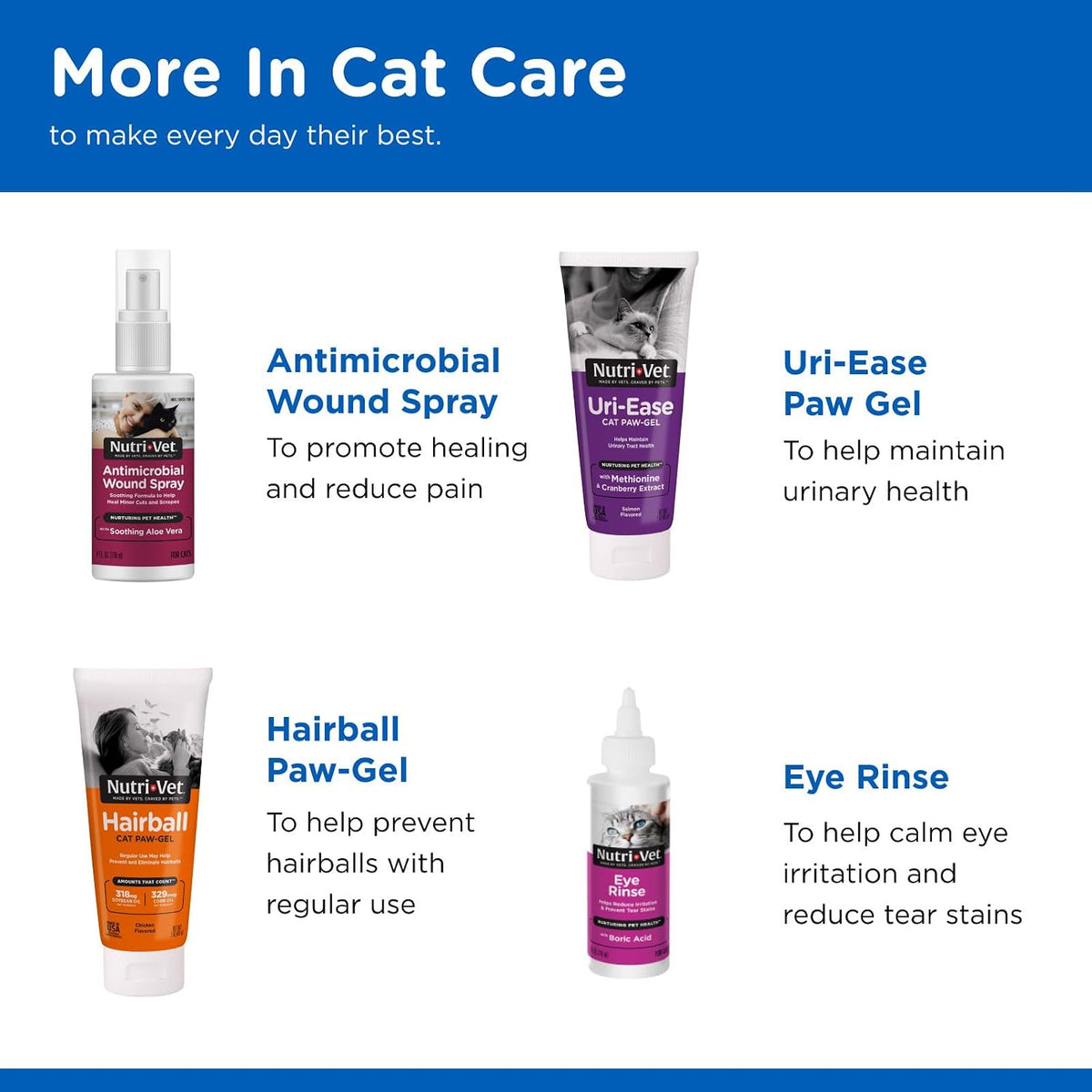 Nutri-Vet Cat Multivitamin, Daily Cat Vitamins, Paw Gel, Salmon Flavor, 3oz