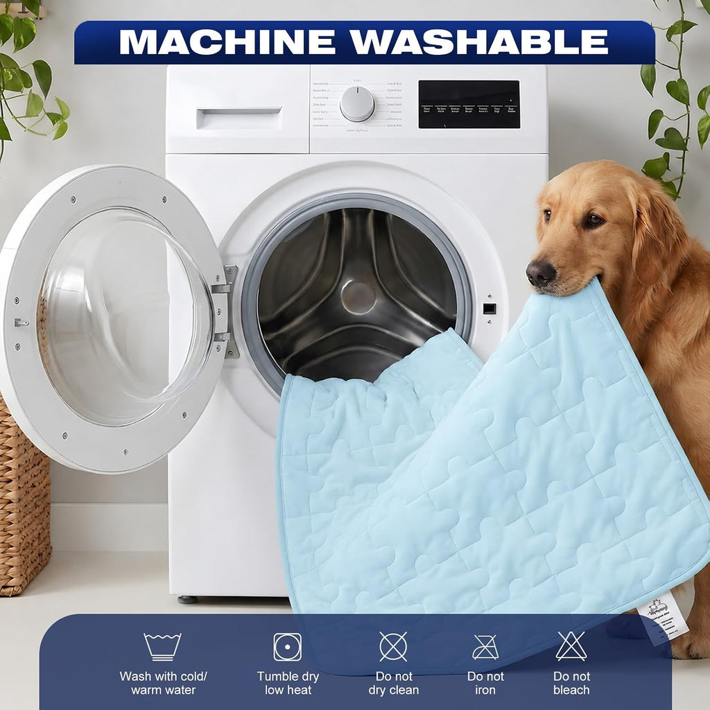 Cooling Dog Mat Medium, Breathable 3D Mesh No-Gel Pad, Blue