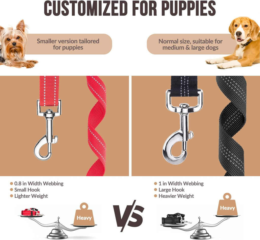 SlowTon Dog Seat Belt for Car, 2 Pack Dog Car Harness Seatbelt with Bungee
