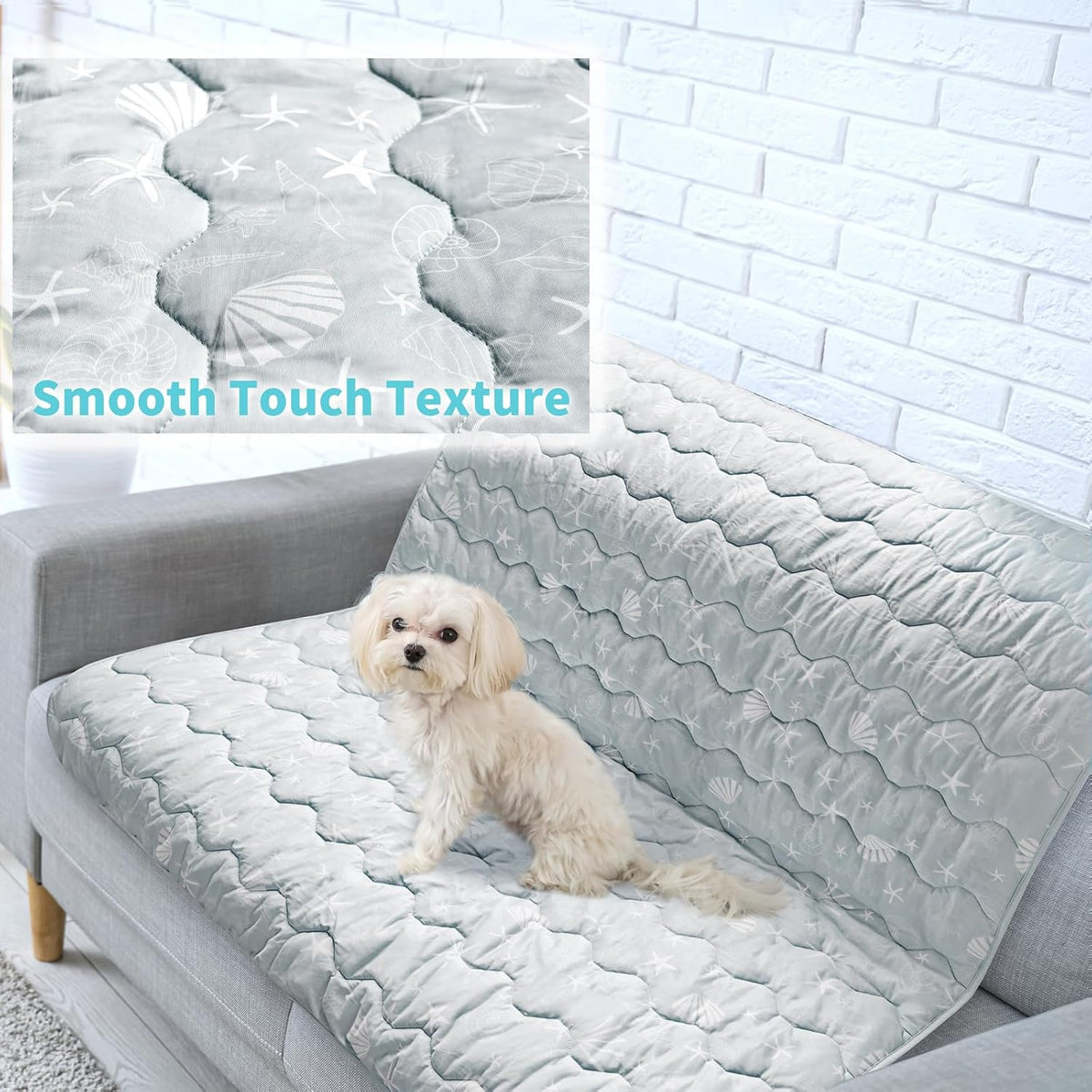 NWK Dog Cooling Blanket Q-Max>0.345 for Summer (Misty Gray, 40'' X 60'')
