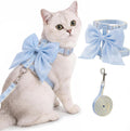 Tensho Blue Bow Cat Harness and Leash Set, Escape Proof, M