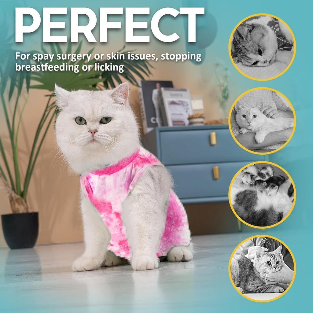Avont Cat Recovery Suit - Kitten Onesie for Cats After Surgery