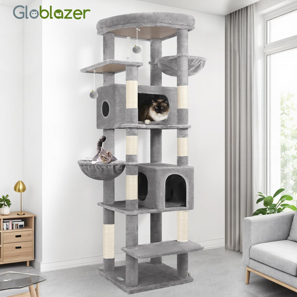 Globlazer 74in Heavy Duty Cat Tree Tower for Indoor Cats Large Adult, S74