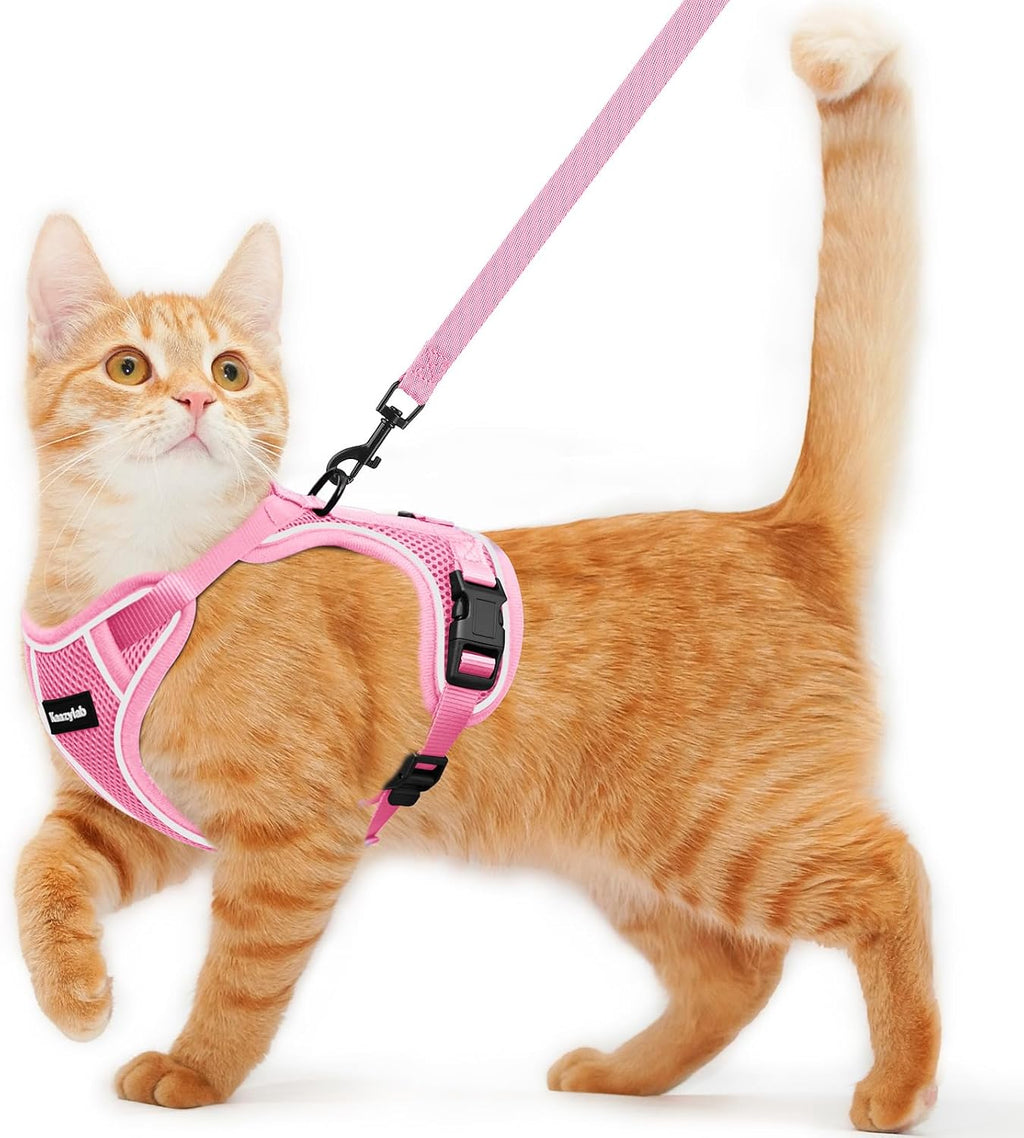 Cat Harness and Leash for Walking Escape Proof Soft Adjustable Cat Leash