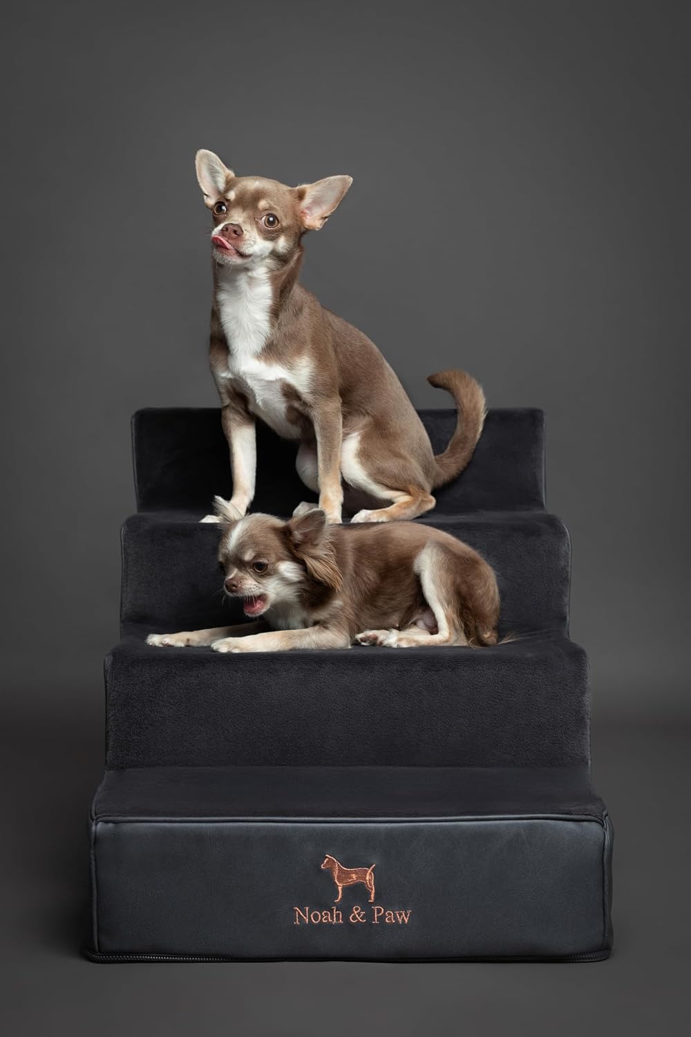 Noah & Paw Dog Steps for Bed, Up to 150lb, Extra Wide Dog Stairs for Bed