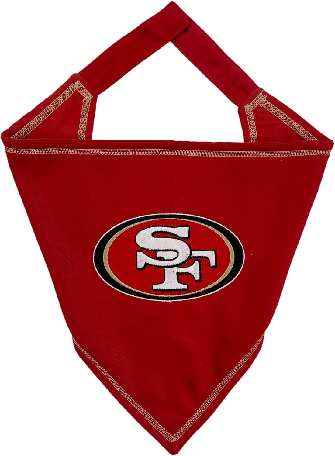 Pets First NFL San Francisco 49ERS Tie Bandana, Large/X-Large. Dog Cat Scarf Bib for Pet. Ultimate Game-Day Party Bandana (SAN-3550-L-XL)