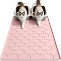 Garoopion Silicone Cat Litter Mat Large 40" X 28", Easy to Clean, Pink