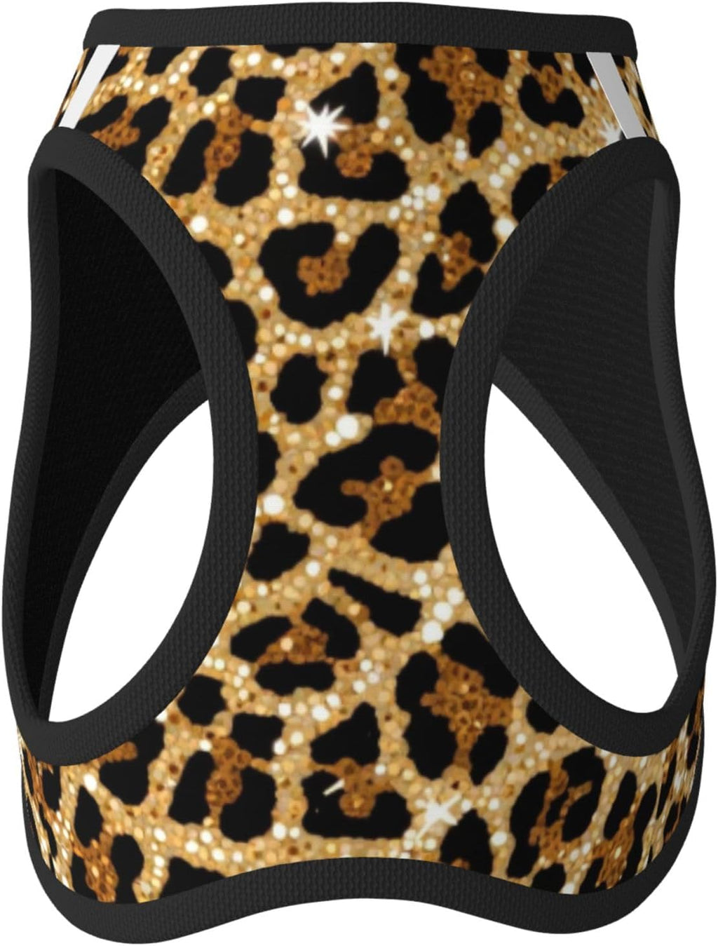 MUKIO Glitter Leopard Print No Pull Dog Harness Vest