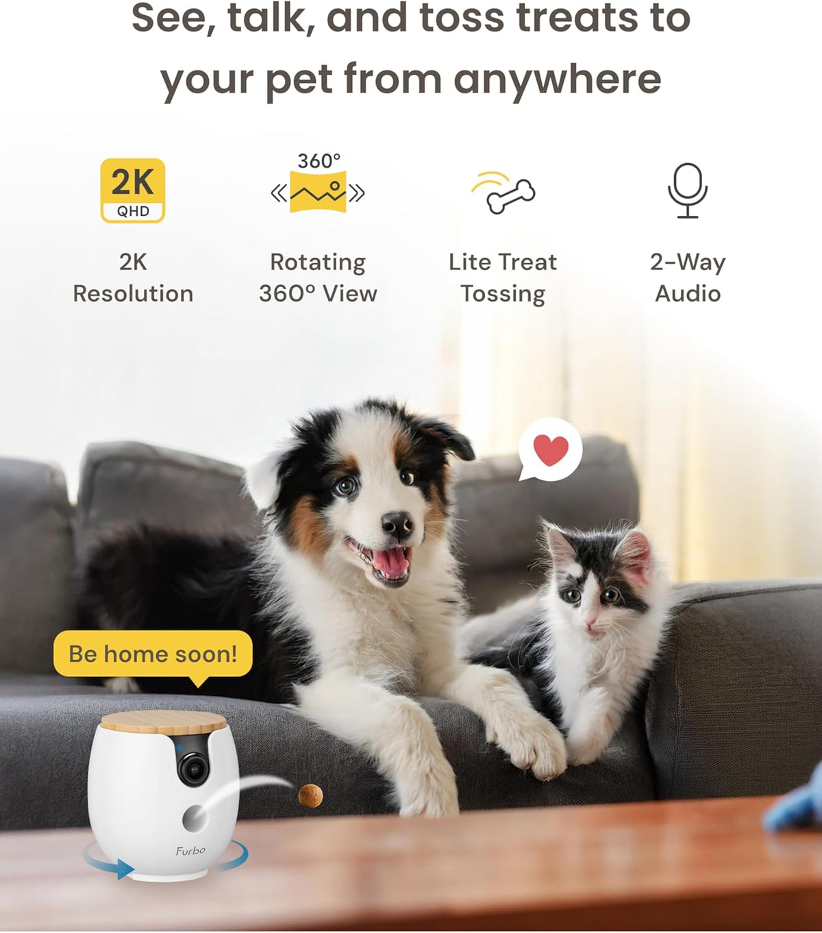 Furbo Mini 360° Camera [Core Features, No Ongoing Cost]