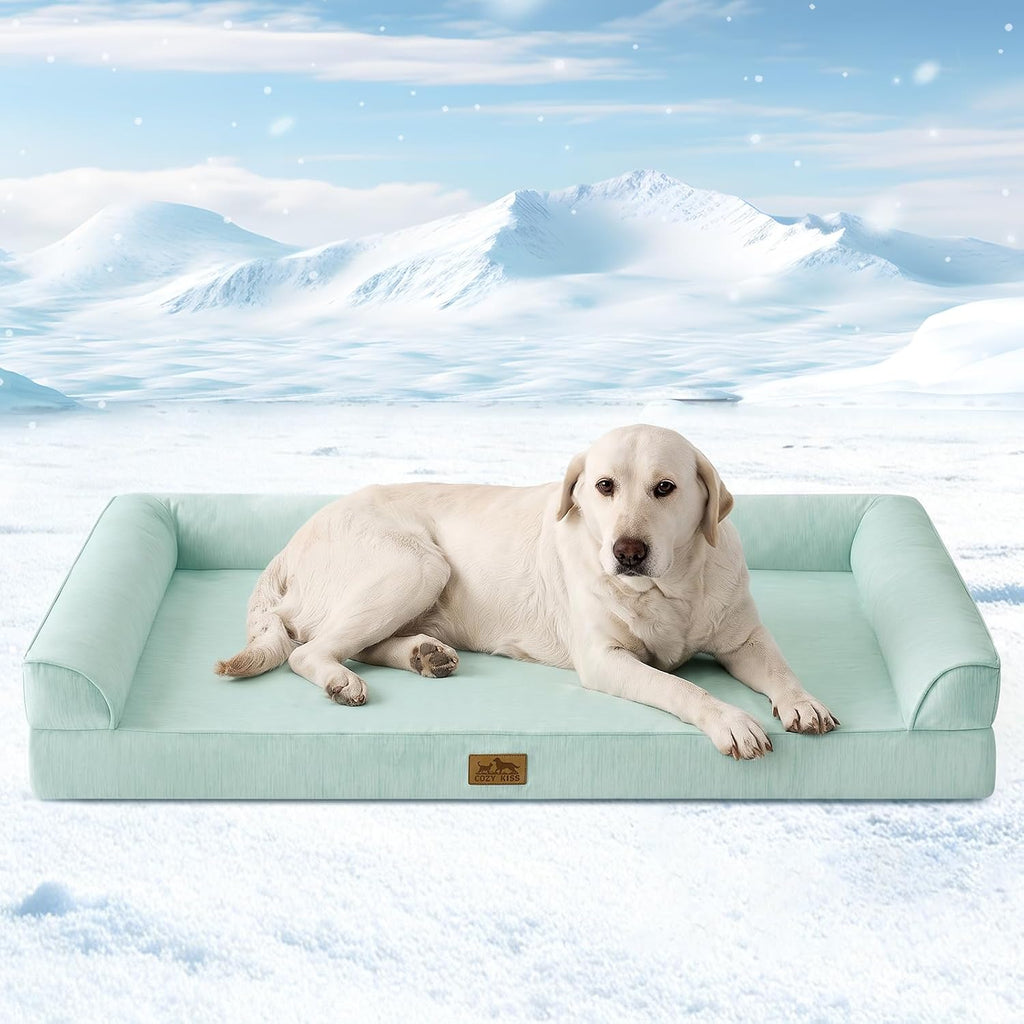 COZY KISS Cooling Dog Bed for Extra Large Dogs, 48" Orthopedic Pet Sofa