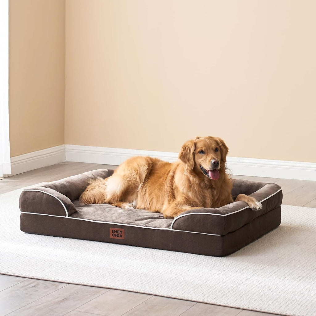EHEYCIGA Orthopedic XXL Dog Bed, Waterproof Washable XL Big Pet Bed 48"