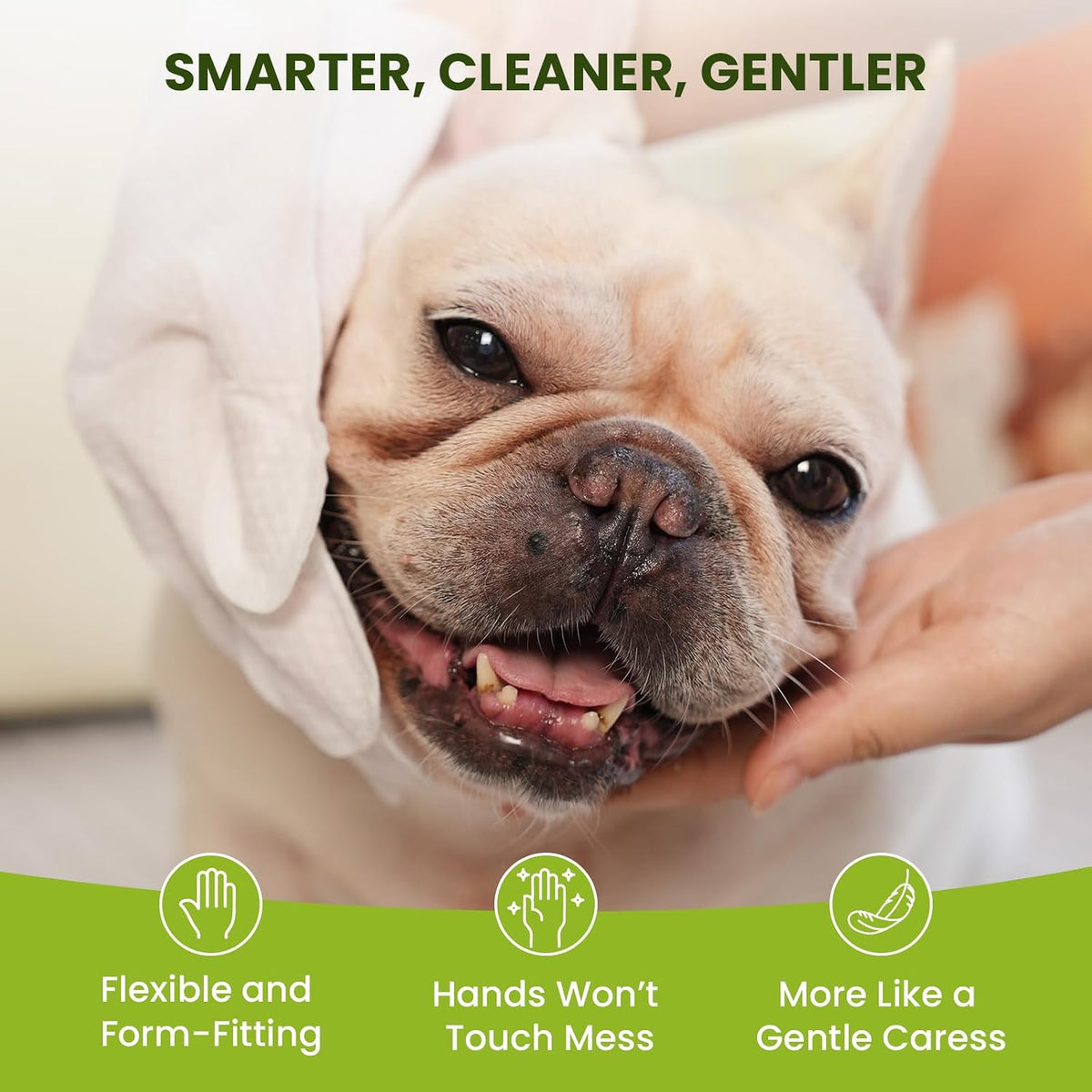 PawSono 36 Count Pet Wipes for Dogs & Cats, Glove Design, Coconut Scent