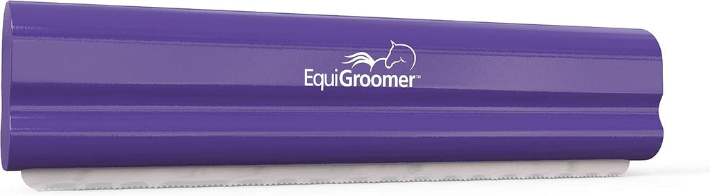 EquiGroomer 8-Inch Deshedding Brush for Dogs & Horses, Purple | Best for large dogs 50 lbs and up, plus horses and ponies, thick coats, stainless blade, gentle on skin 