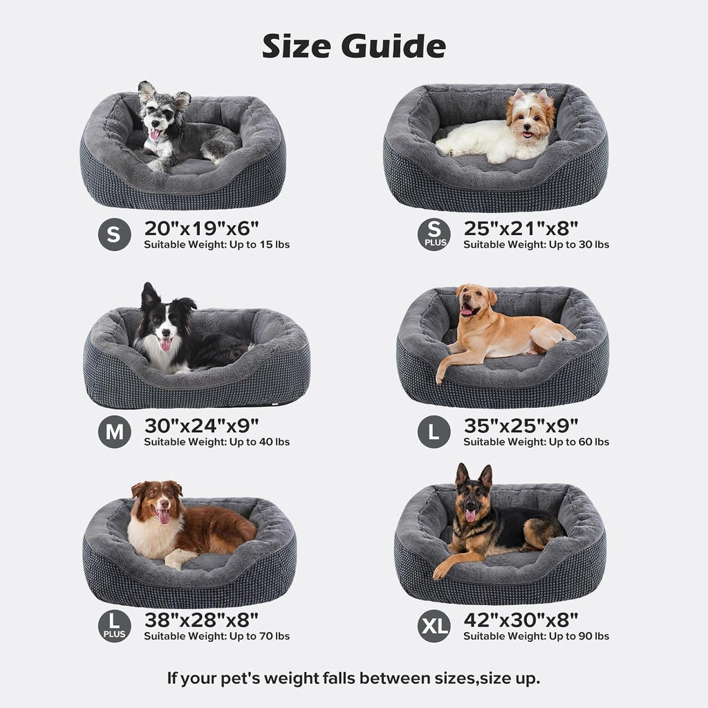 INVENHO XL Dog Beds Large Sized Dog, Washable Orthopedic Warming Soft Sleeping Durable with Anti-Slip Bottom