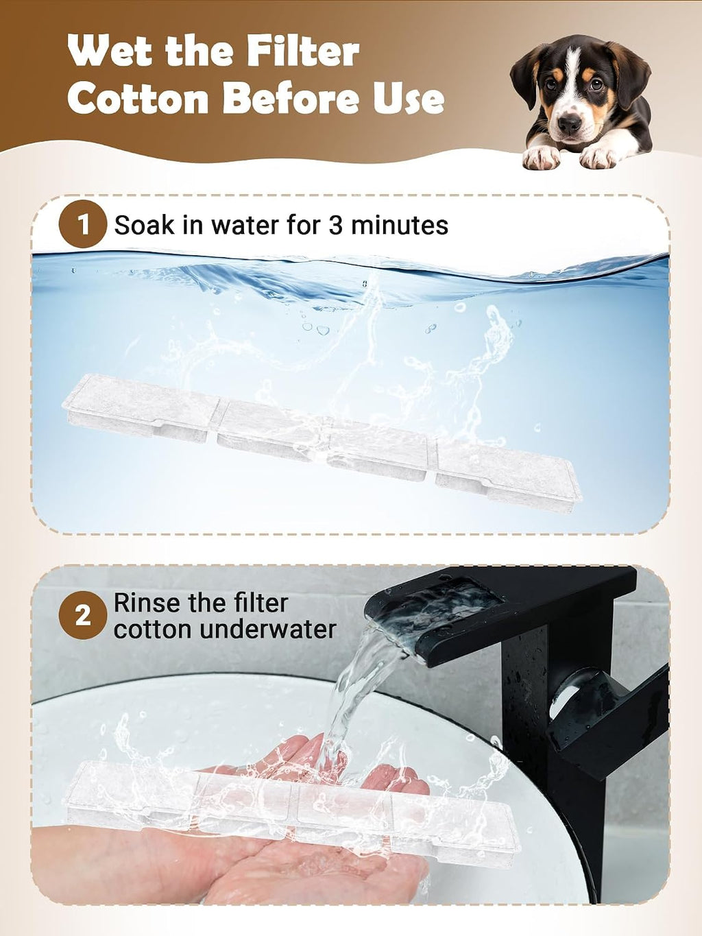 Kastty 15L Dog Water Fountain Filter Replacement for FS76 FS78 FS79