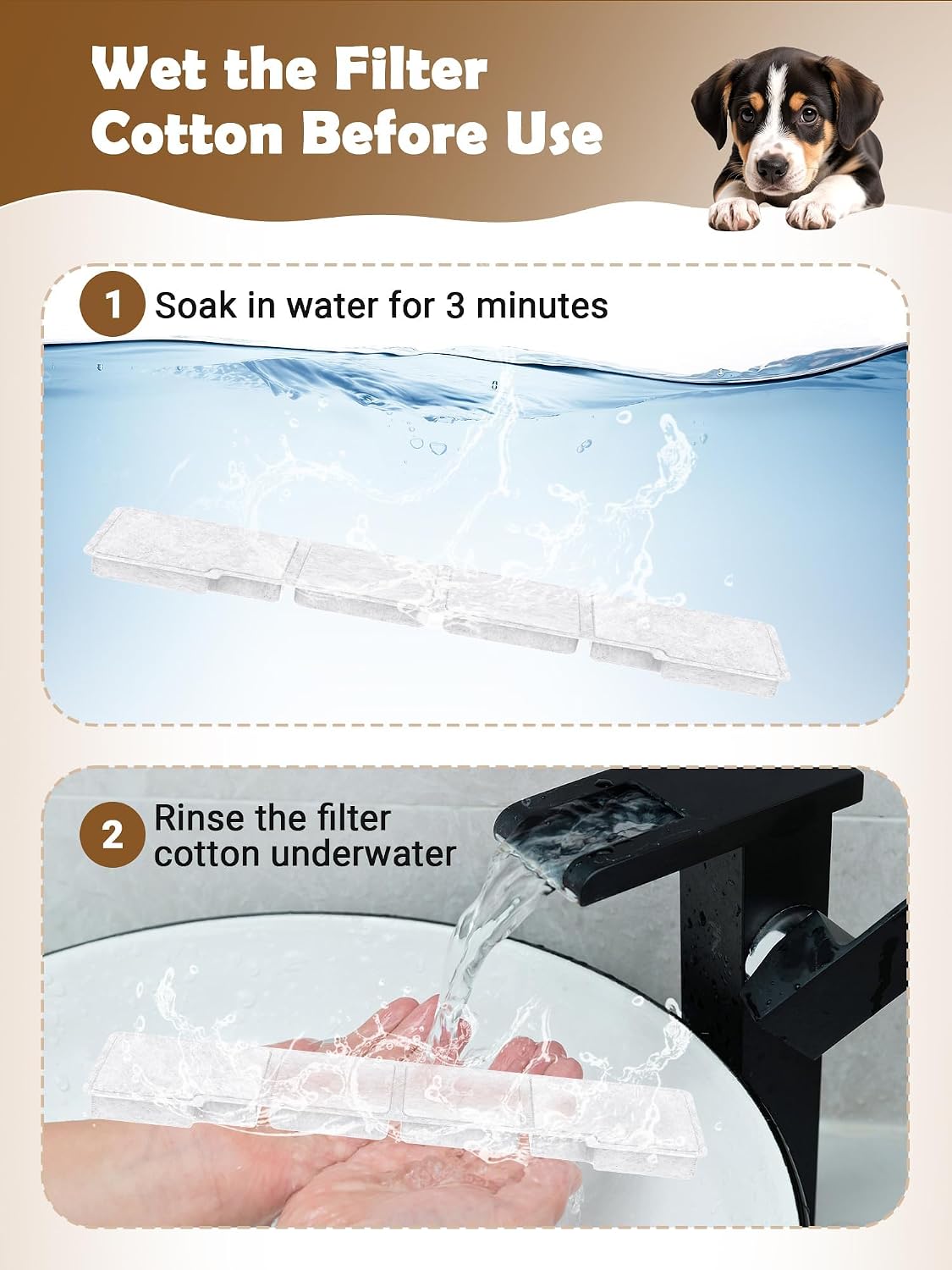 Kastty 15L Dog Water Fountain Filter Replacement for FS76 FS78 FS79