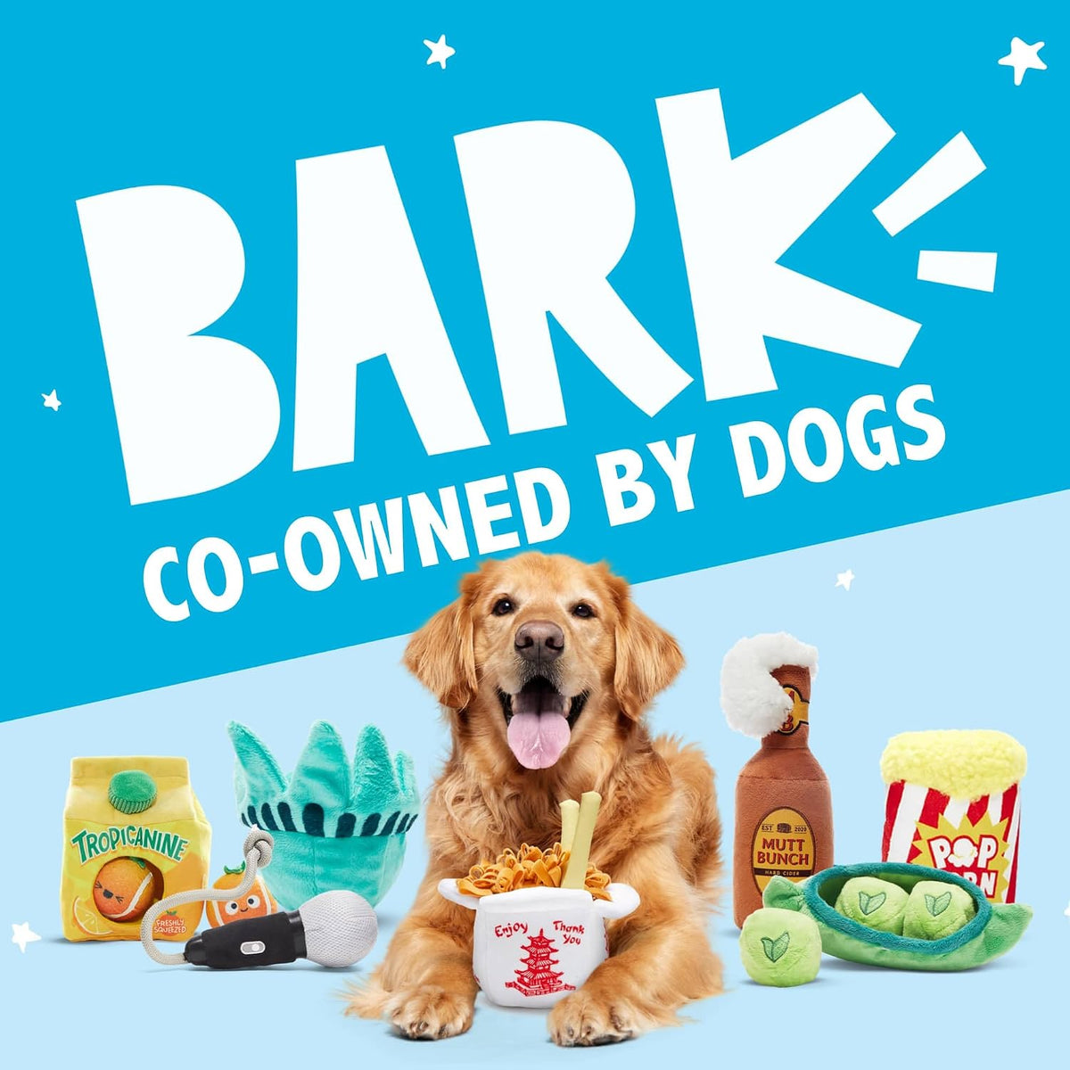 BarkBox Poppy Possum Interactive Plush Dog Toy | Squeaky Dog Chew Toy with Whip-N-Flip Tail - For Dogs and Puppies