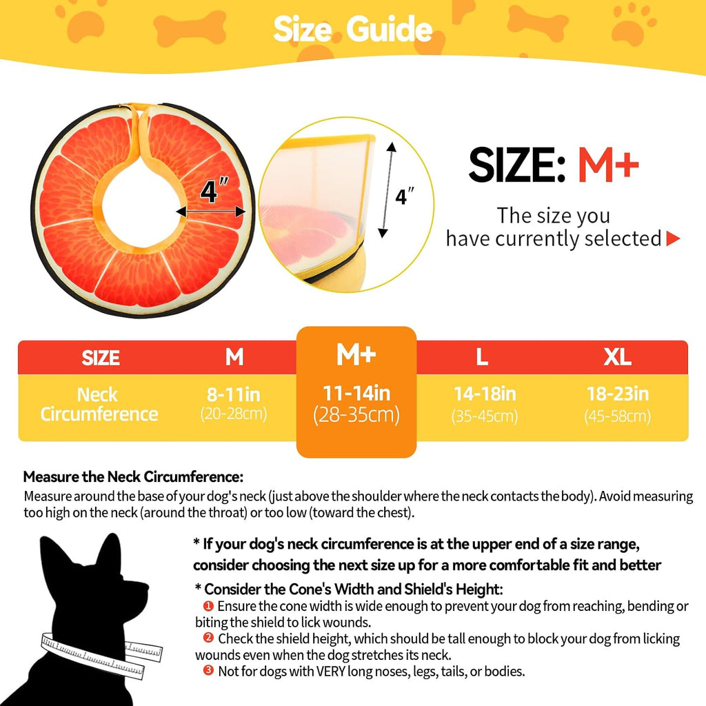 Upgraded Inflatable Dog Cone Collar to Stop Licking, Soft Dog Donut Collar