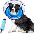 Inflatable Dog Cone Collar,Soft Elizabethan Anti-Lick Pet Recovery Collar