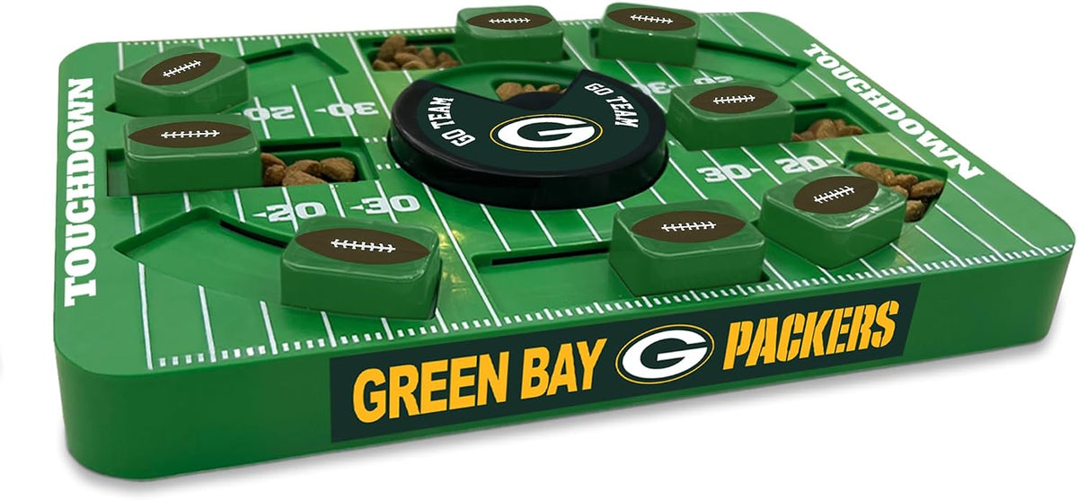 Pets First NFL Green Bay Packers Large Puzzle Toy for Dogs, Slow Feeder Board for Pets, New Bigger Size, Interactive Doggie Treat Toy