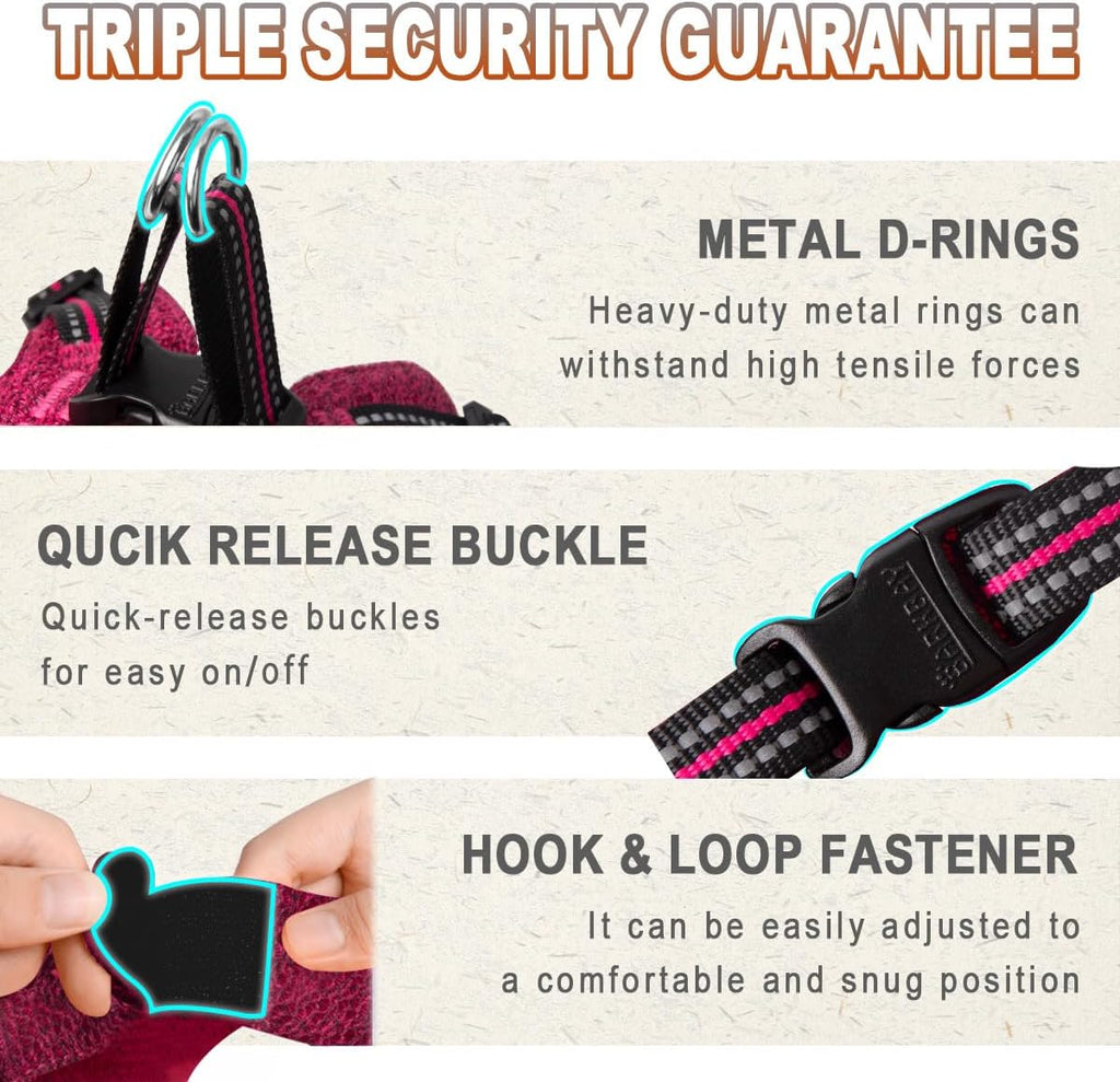 BARKBAY Small Dog Harness,No Pull Puppy Harness,Step-in Dog Vest