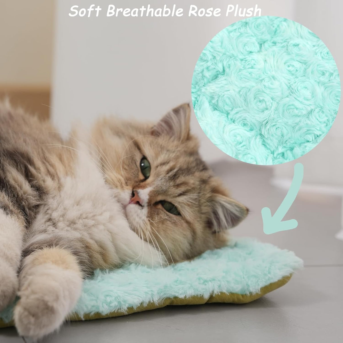 Cat Leaf Mat Cat Warm Bed Mat Comfortable Soft Fabric Breathable Cozy for All Seasons 26.5"x20.5" Ideal for Cats Small Pets