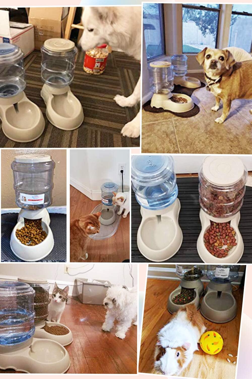 Automatic Cat & Dog Feeder and Water Dispenser Set with Scoop