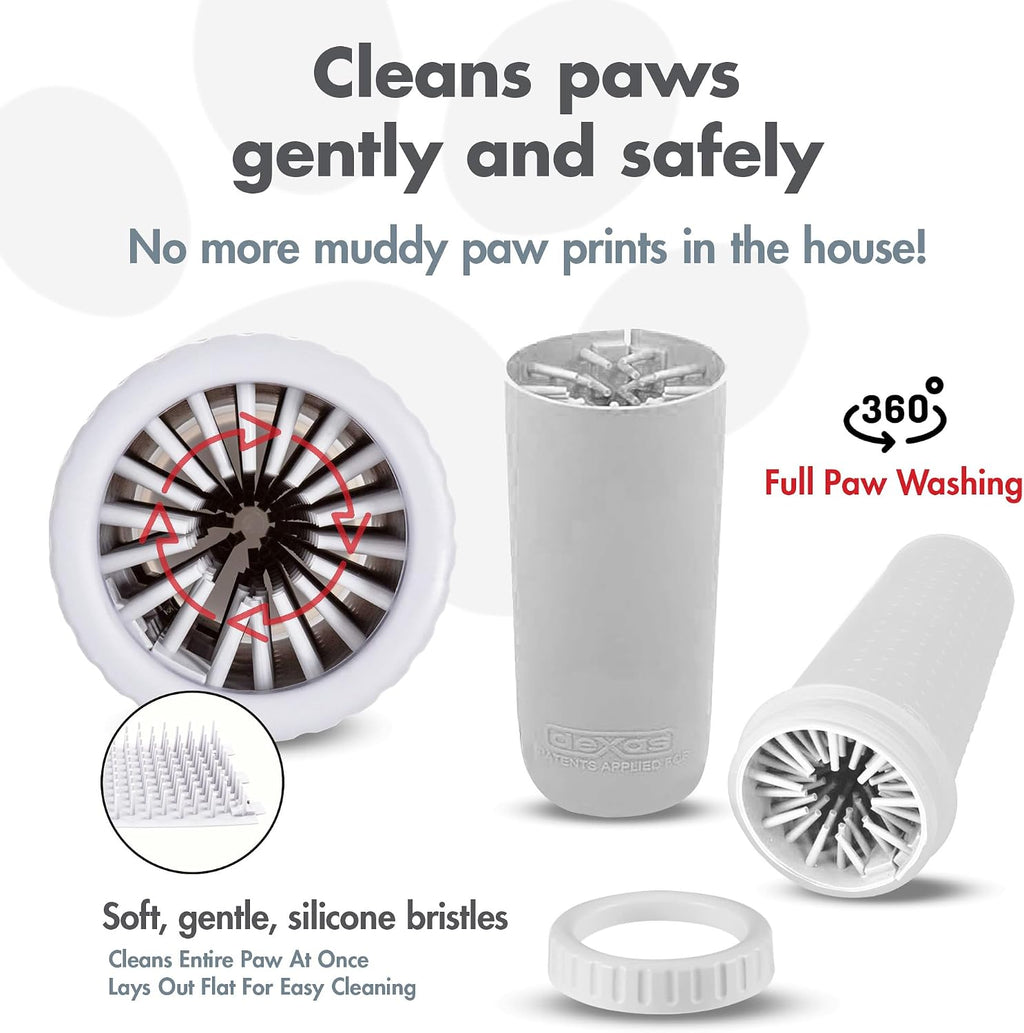 Dexas MudBuster Portable Paw Cleaner for Dogs, Large, Bright White Special Edition, Premium Pet Supplies and Accessories
