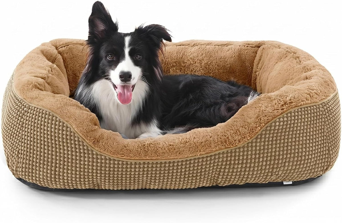 INVENHO Dog Bed Medium Size, Orthopedic Warming Soft Calming Sleeping Durable with Anti-Slip Bottom