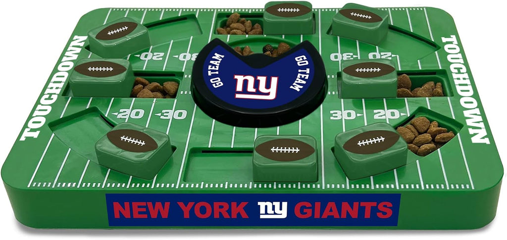 Pets First NFL New York Giants Large Puzzle Toy for Dogs, Slow Feeder Board for Pets, New Bigger Size, Interactive Doggie Treat Toy
