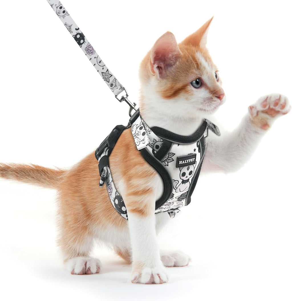 Halypet Cat Harness and Leash Set, Escape Proof Adjustable Harness