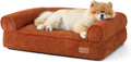 FUKUMARU Dog Couch Bed, Corduroy Cozy Cat Bed, Waterproof, Washable Cover