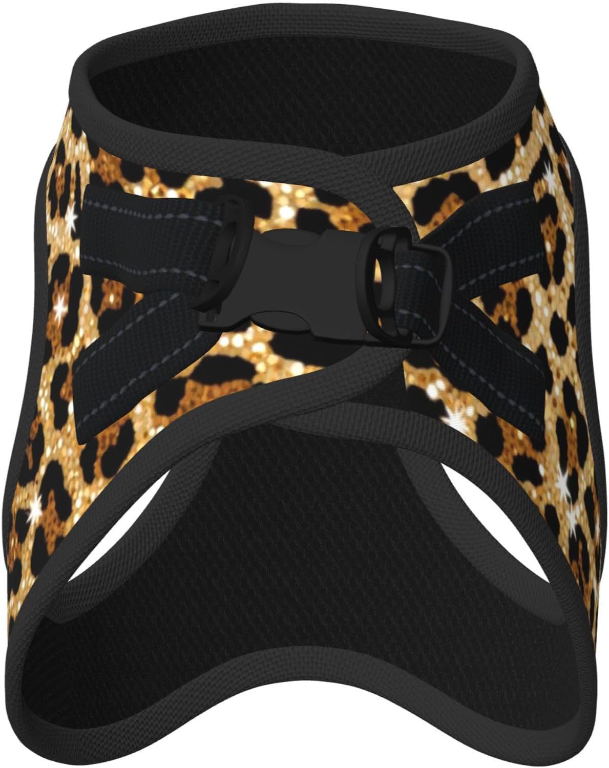 MUKIO Glitter Leopard Print No Pull Dog Harness Vest