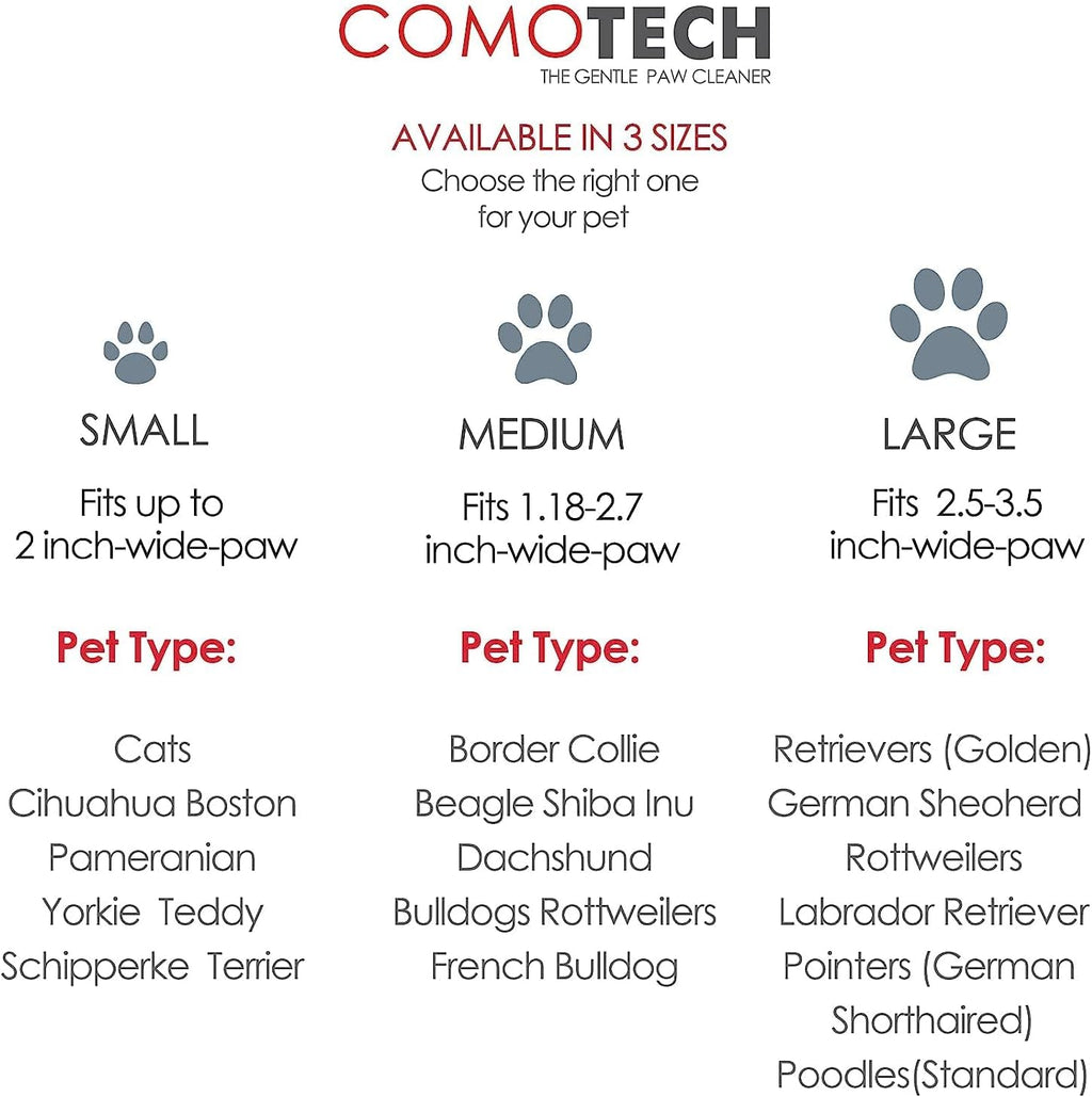 Professional 7 in 1 Dog Paw Cleaner for Dogs & Cats - Includes 1 Portable Paw Washer, 1 Bath Brush, 2 Dog Toothbrushes and 3 Absorbent Towels Note: Fits Paws 1.5 to 2.5 Inches Wide (Medium, Blue) 