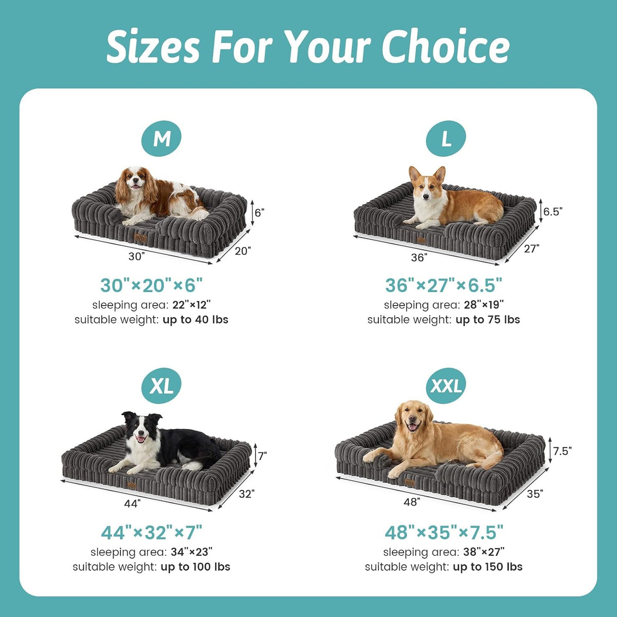 COZY KISS Orthopedic Warming Dog Bed Medium Sized Dog, 30 inches, M, Gray